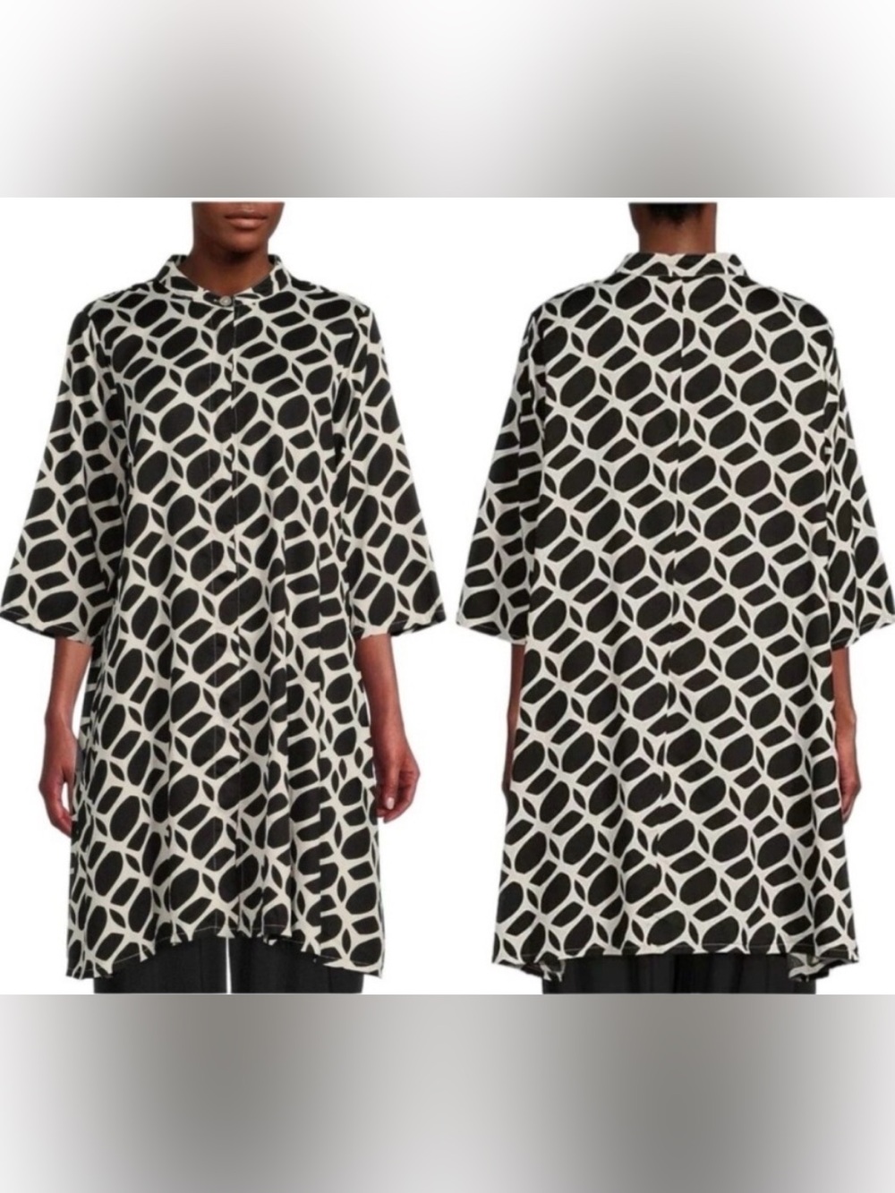 Bryn Walker Winona Tunic Size XL Cotton Oversized Button Front